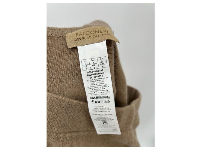 Autre Marque Pantalón recto marrón de cachemira Castaño - vista 3