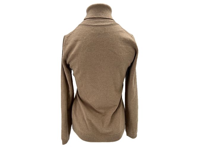 Autre Marque Pull col roulé beige en cachemire - vue 2