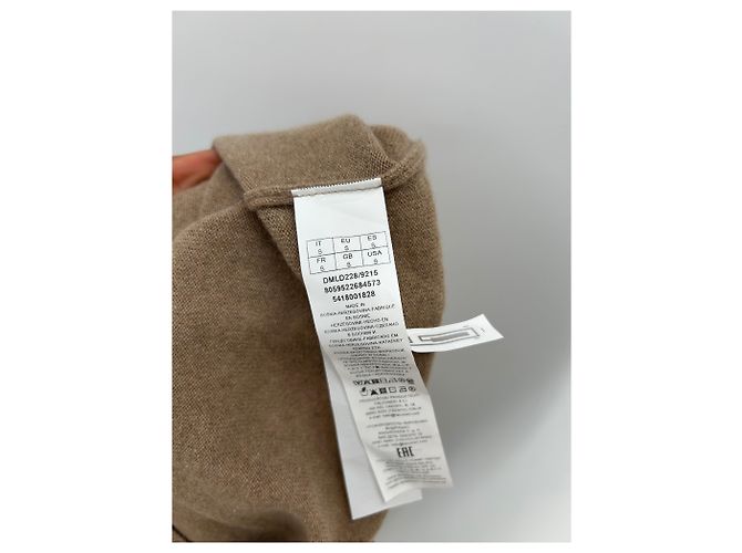 Autre Marque Pull col roulé beige en cachemire - vue 6