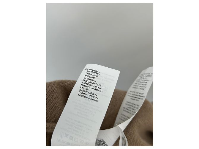 Autre Marque Pull col roulé beige en cachemire - vue 7