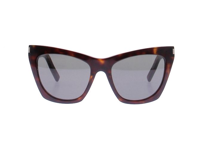 Gafas de sol Saint Laurent Marrones Efecto Escamado Castaño - vista 3