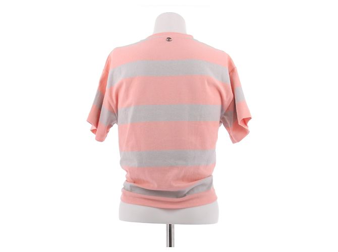 Paco Rabanne Camiseta rosa a rayas - vista 2