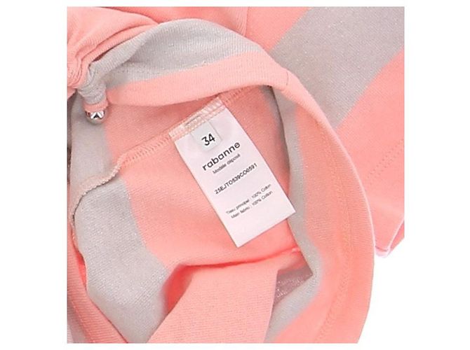 Paco Rabanne Camiseta rosa a rayas - vista 6