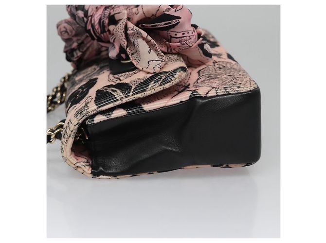 Chanel Flap Shoulder Canvas Rosa - vista 4