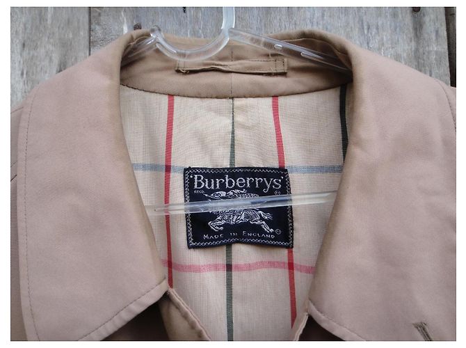 Burberry Regenmantel aus Baumwoll-Gabardine Beige - Ansicht 3
