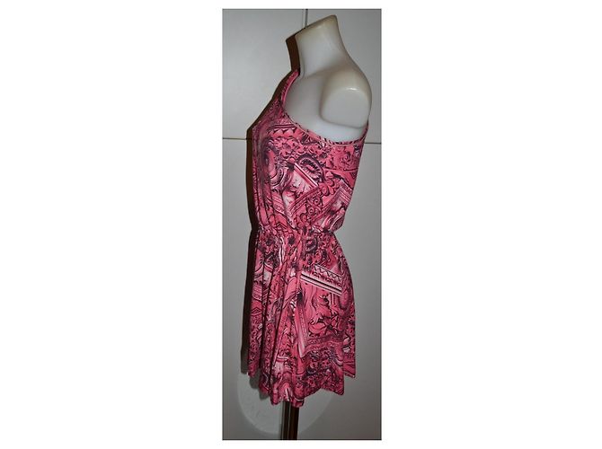 robe Versace Jeans Couture rose à motif taille 40 Multicolore - vue 2