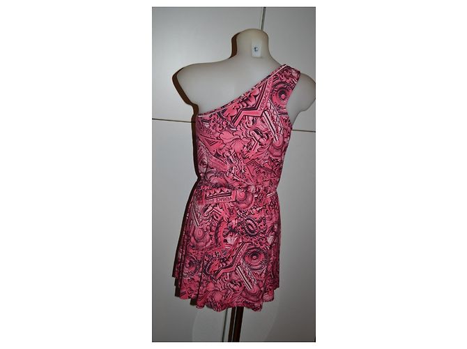 robe Versace Jeans Couture rose à motif taille 40 Multicolore - vue 4