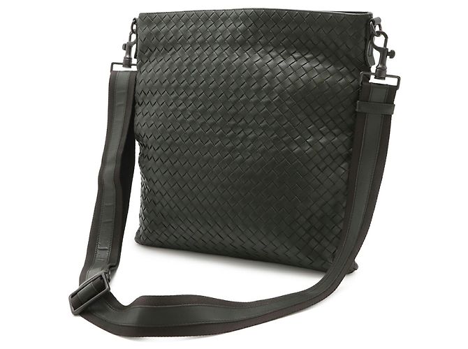 Borsa a Spalla Intrecciato Bottega Veneta Cachi - vista 3