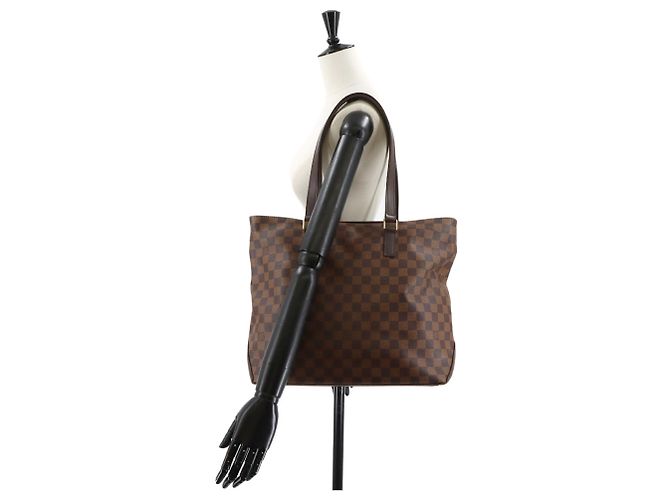 Louis Vuitton Damier Cabas Mezzo Tote-Handtasche Braun Damier ebene - Ansicht 10