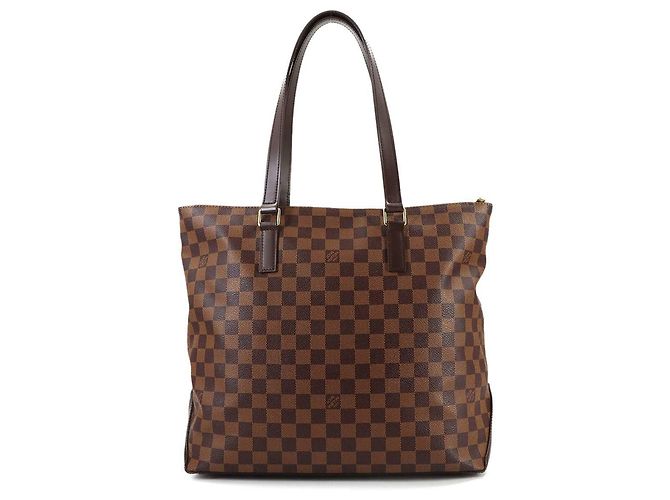 Louis Vuitton Damier Cabas Mezzo Tote-Handtasche Braun Damier ebene - Ansicht 2