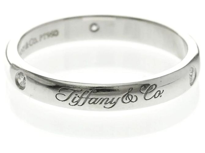 Anello nuziale in platino Tiffany & Co. Notes con diamanti Argento - vista 3