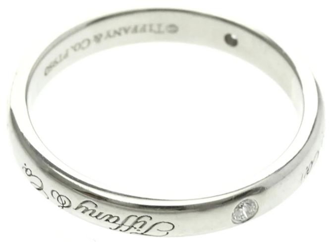 Anello nuziale in platino Tiffany & Co. Notes con diamanti Argento - vista 5