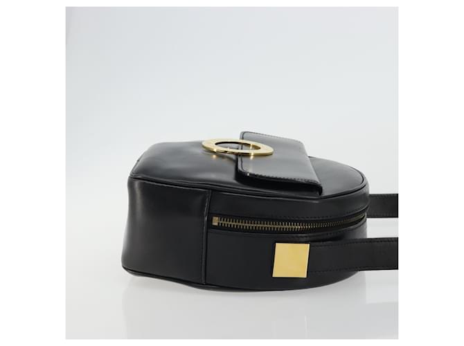 Céline Celine Circle Logo Leather Nero - vista 3