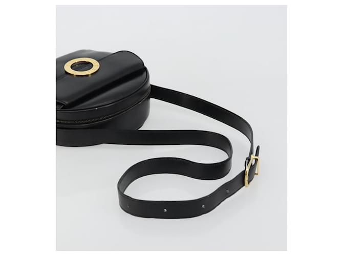 Céline Celine Circle Logo Leather Nero - vista 7