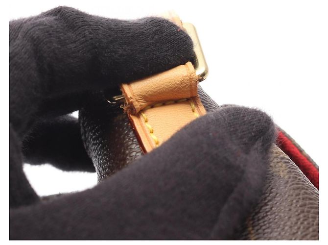 Borsa a Spalla Louis Vuitton Vivacite PM Marrone Monogramma - vista 10