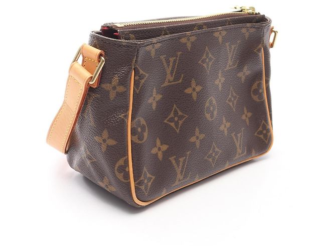 Borsa a Spalla Louis Vuitton Vivacite PM Marrone Monogramma - vista 2