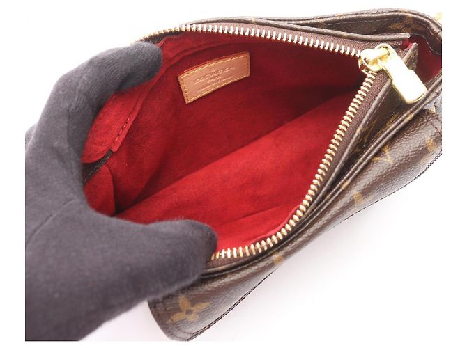 Borsa a Spalla Louis Vuitton Vivacite PM Marrone Monogramma - vista 3