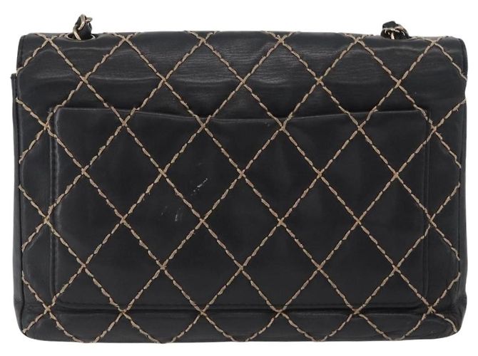 Chanel Matelassé Pelle Nera Grande Nero - vista 2