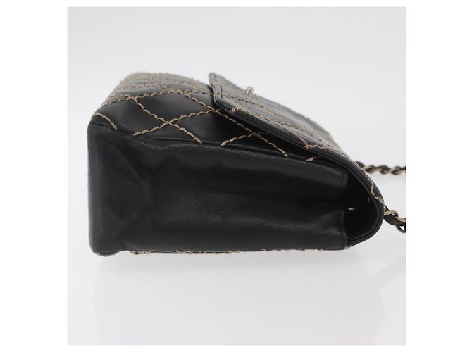 Chanel Matelassé Pelle Nera Grande Nero - vista 4