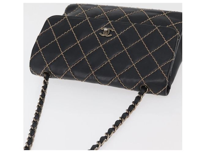Chanel Matelassé Pelle Nera Grande Nero - vista 7
