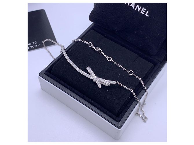 Collana Chanel RUBAN in oro bianco 18K e diamanti Argento - vista 2