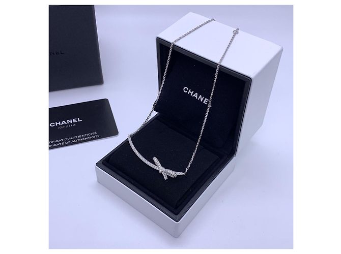 Collana Chanel RUBAN in oro bianco 18K e diamanti Argento - vista 3