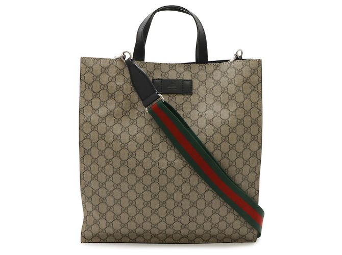 Borsa tote/ a spalla GG Supreme morbida GUCCI Nero Beige - vista 2