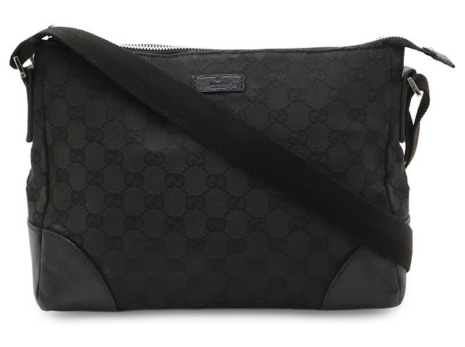 Borsa a Spalla Gucci GG Canvas Nero - vista 2