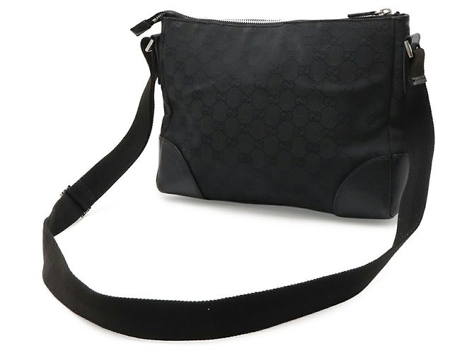 Borsa a Spalla Gucci GG Canvas Nero - vista 3
