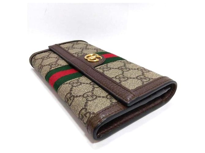 Cartera Larga Continental GG Gucci Castaño Negro - vista 3