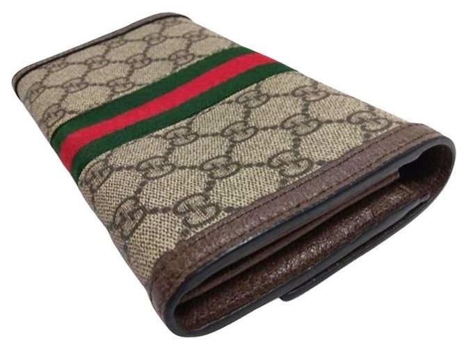 Cartera Larga Continental GG Gucci Castaño Negro - vista 4