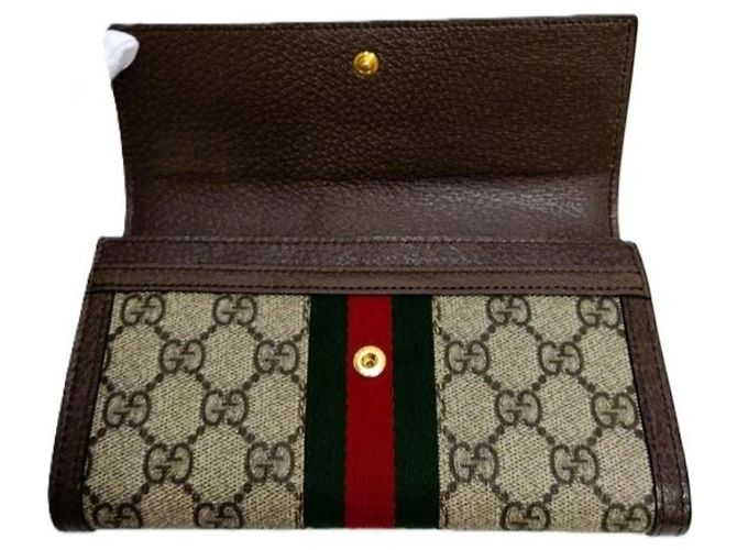 Cartera Larga Continental GG Gucci Castaño Negro - vista 5