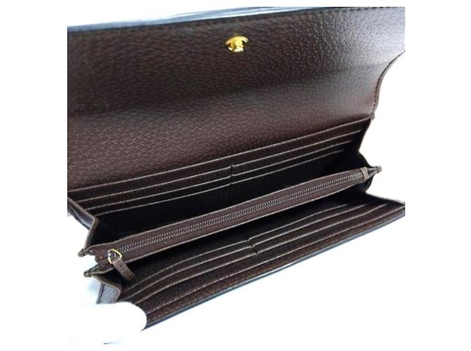 Cartera Larga Continental GG Gucci Castaño Negro - vista 6