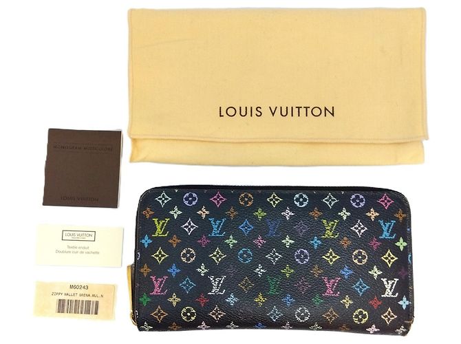 Louis Vuitton Zippy Wallet Monogram Multicolor Black Multiple colors - view 13
