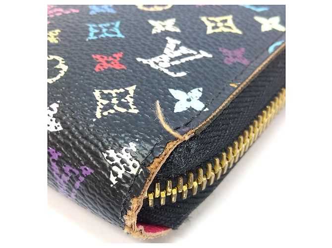 Louis Vuitton Zippy Wallet Monogram Multicolor Black Multiple colors - view 6