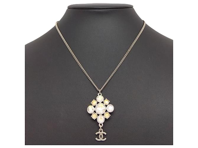 Collana in strass Chanel Coco Mark Argento - vista 3