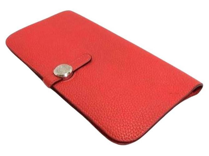 Hermès Dogon Lang Wallet in Zinnoberrot - Ansicht 3