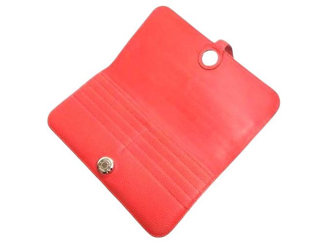 Hermès Dogon Lang Wallet in Zinnoberrot - Ansicht 5