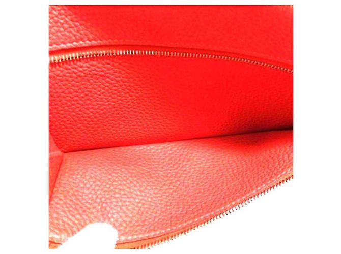 Hermès Dogon Lang Wallet in Zinnoberrot - Ansicht 6