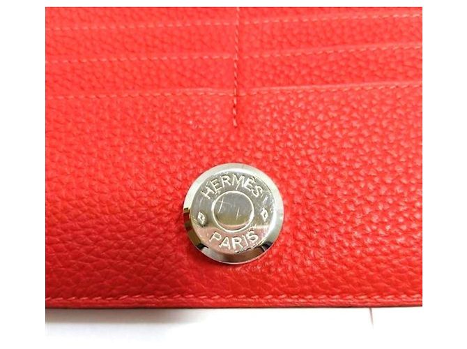Hermès Dogon Lang Wallet in Zinnoberrot - Ansicht 7