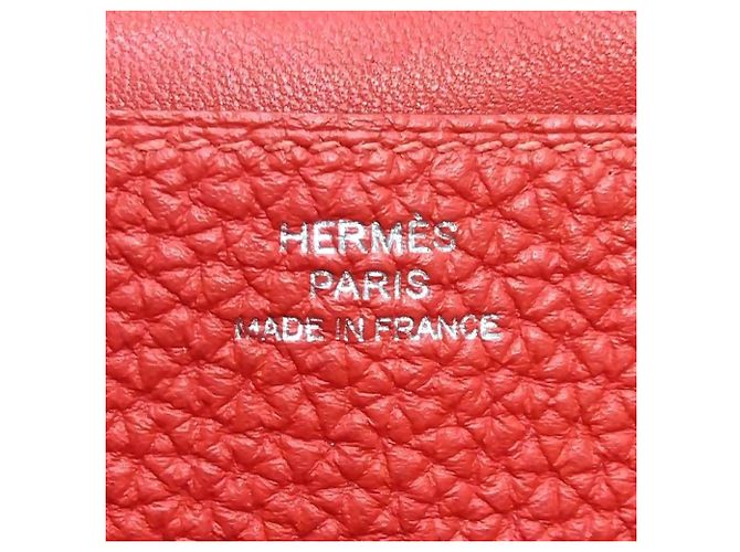 Hermès Dogon Lang Wallet in Zinnoberrot - Ansicht 8