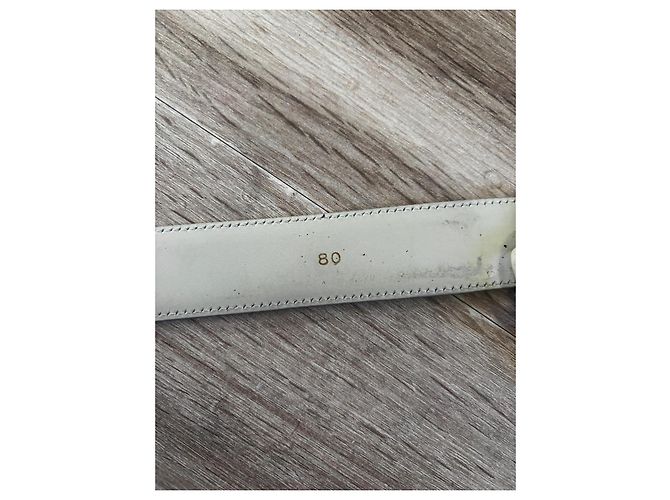 Céline Cinturón CELINE de cuero patentado rosa pálido con charm dorado - vista 5
