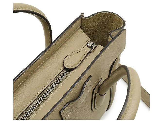 Céline Borsa a mano Celine Luggage Nano Shopper Beige - vista 6