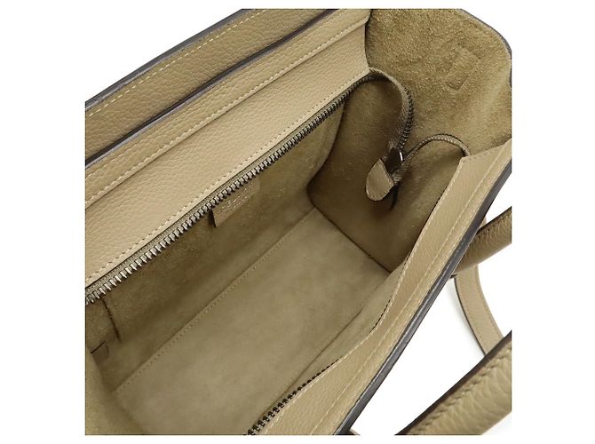 Céline Borsa a mano Celine Luggage Nano Shopper Beige - vista 7