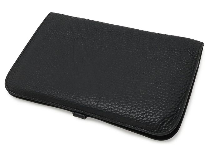 Cartera larga bi-fold Dogon Duo GM de Hermès Negro - vista 3