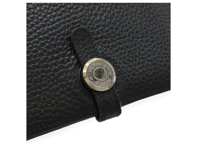 Cartera larga bi-fold Dogon Duo GM de Hermès Negro - vista 5