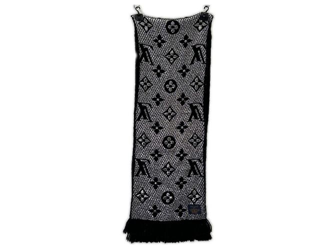 Sciarpa in lana nera Louis Vuitton Nero - vista 4