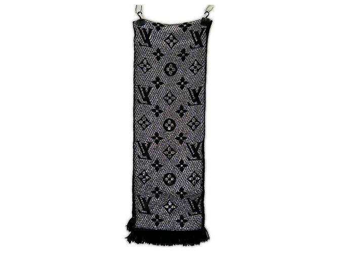 Sciarpa in lana nera Louis Vuitton Nero - vista 5