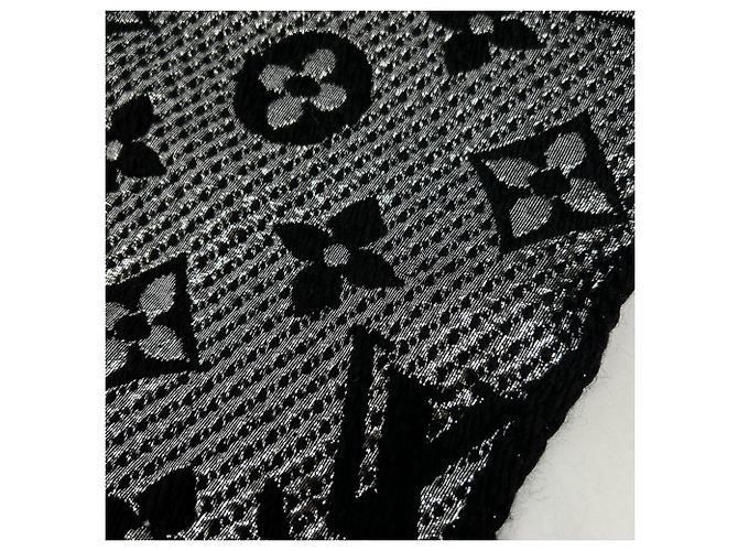 Sciarpa in lana nera Louis Vuitton Nero - vista 6