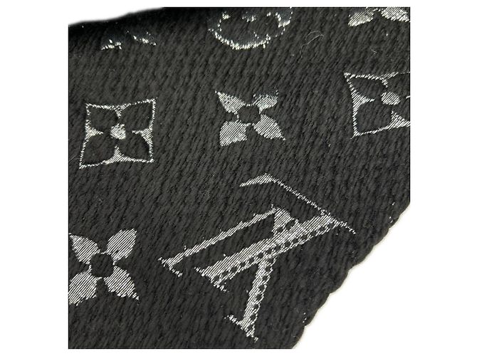 Sciarpa in lana nera Louis Vuitton Nero - vista 7